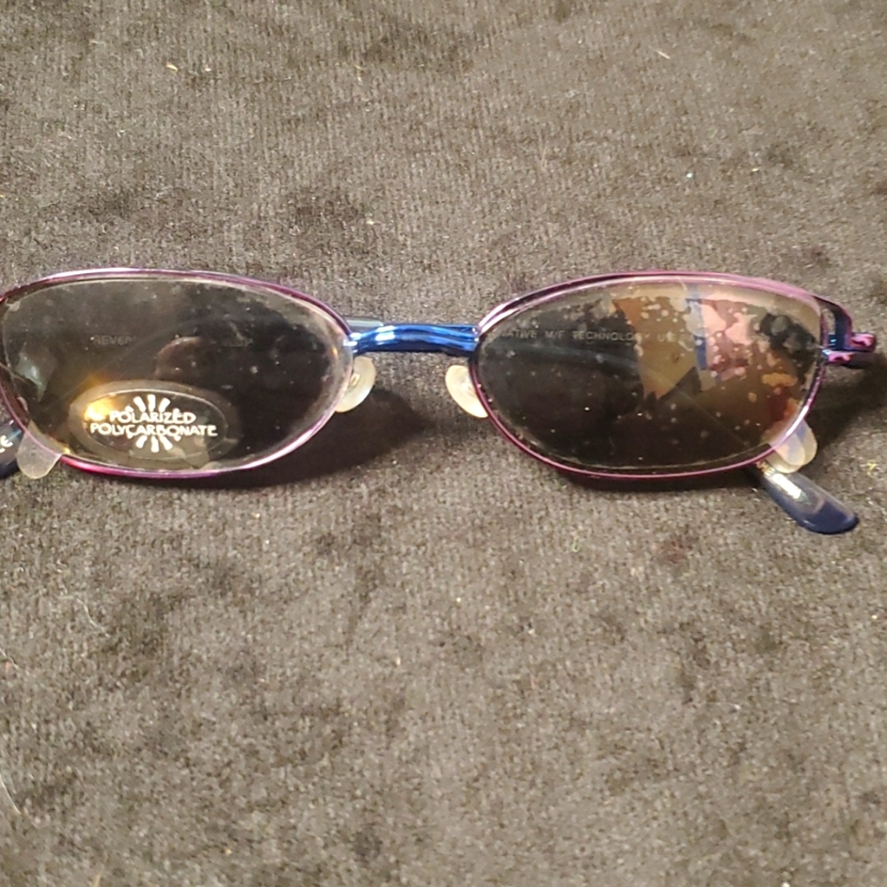 Polarized frames for glasses.  Multi metallic, purple. Revolution Eyewear